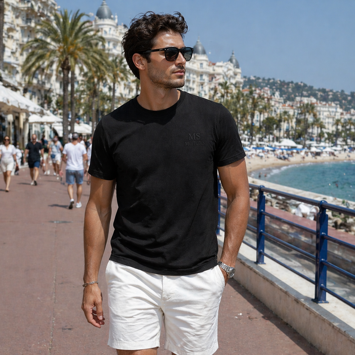 T-Shirt MS MOTORS Discret Noir