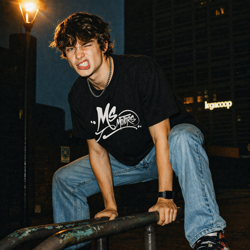 T-Shirt MS MOTORS Noir